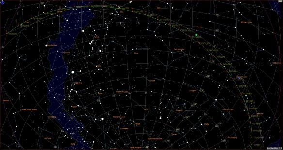 Comet 67P/Churyumov–Gerasimenko sky chart for Nov 2014 to Nov 2015