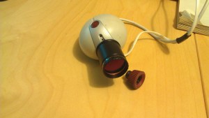 Philips Vesta Pro 680K webcam modified for use on telescope