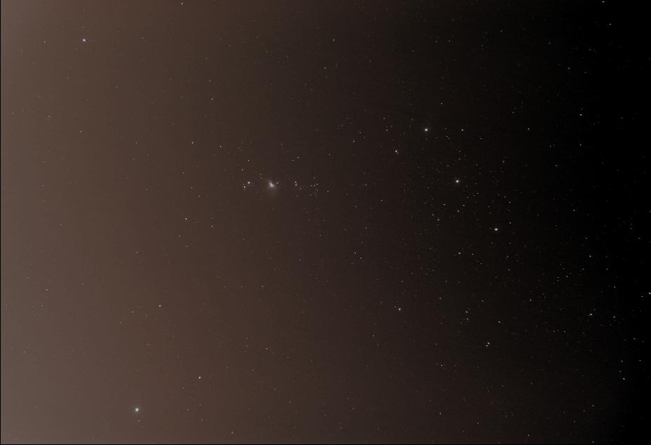 Image before removal of sky gradient in IRIS