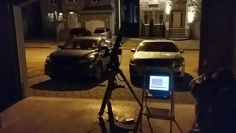 Setup in the garage to image comet in constellation Drago