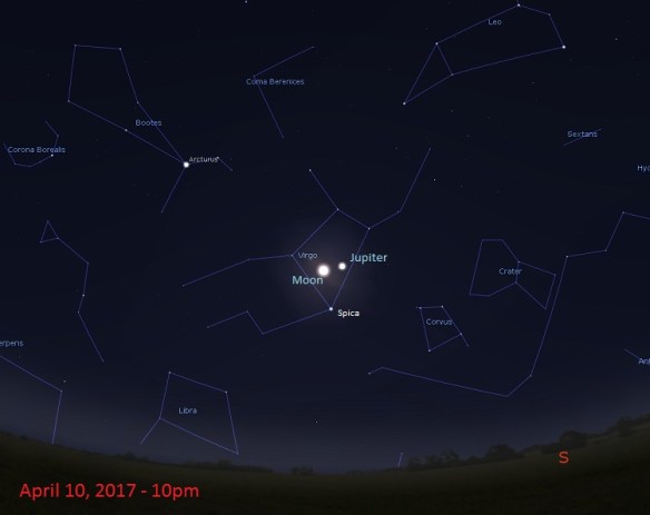 April 10th 2017 Sky Chart