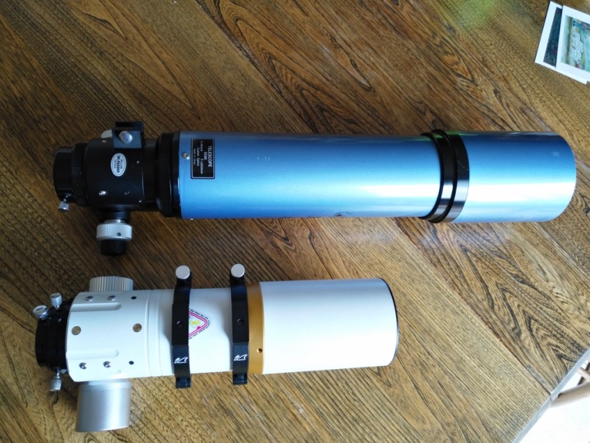 Comparing size with Skywatcher 80ED