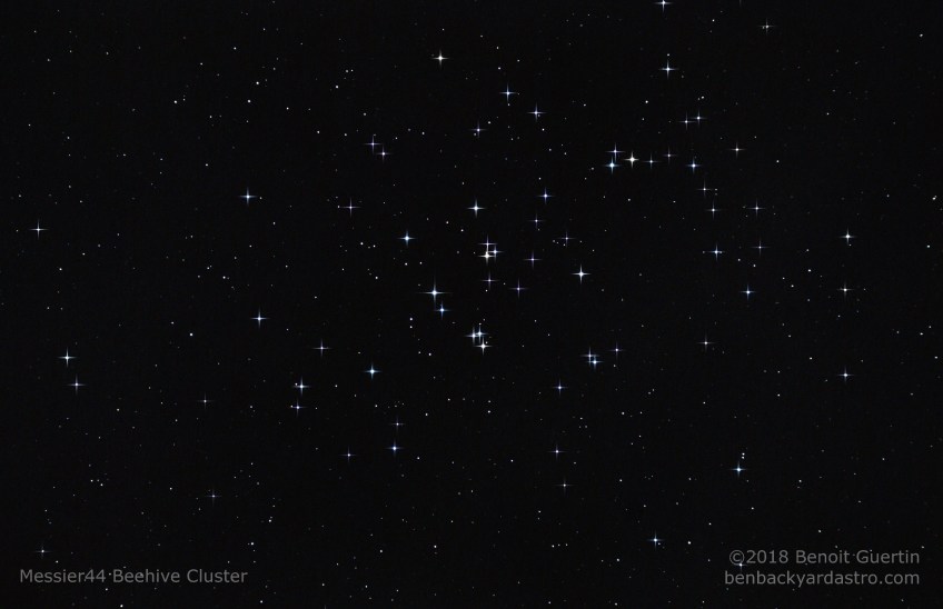 Messier 44 - Beehive Cluster. Benoit Guertin - with Skywatcher 80ED and Canon 80D