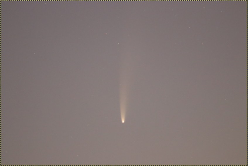 RAW single frame of C/2020 F3 NEOWISE from 09-JUL-2020