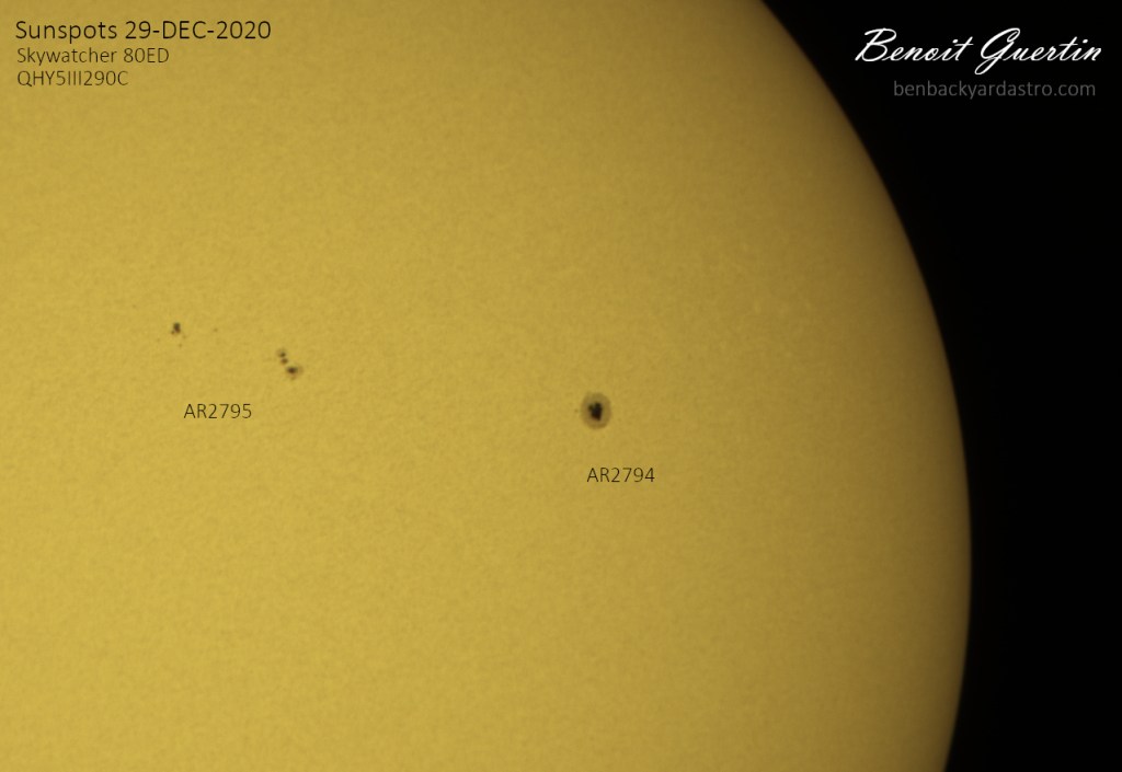 Sunspots on 2020-12-29